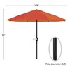 Nature Spring Nature Spring 9 Foot Patio Umbrella - Dark Orange 237983CPG